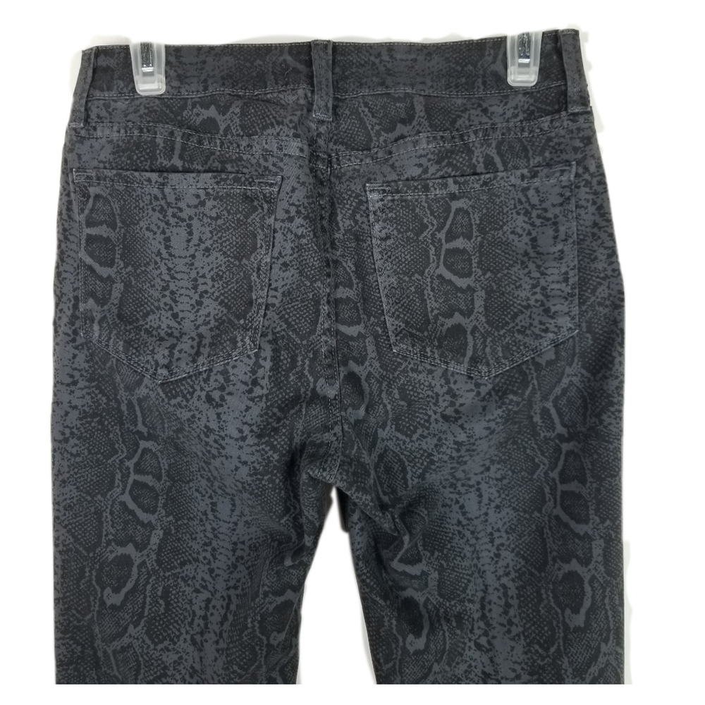 @NYDJ Womens Skinny Jeans Sz 2 Dark Ash Python